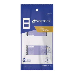 Placa blanca - 2 ventanas, 1 módulo. (copia)