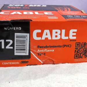Rollo de cable eléctrico THW calibre 12 CCA de 100 metros