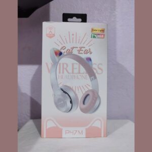 Audífonos Bluetooth con orejas de gato, LED y micrófono