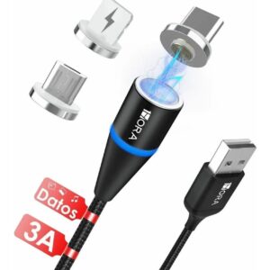 Cable magnético tres en uno para carga rápida y datos — 3 A