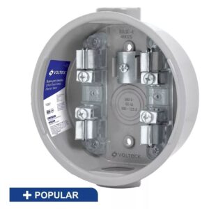 Base para watthorímetro Volteck de cuatro terminales