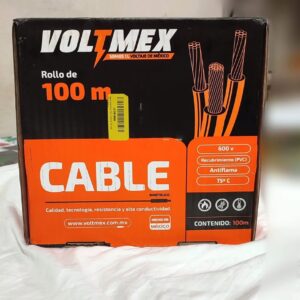 Cable eléctrico blanco THW calibre 10 AWG — 100 m, 600 V CA