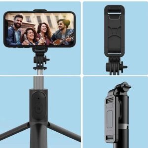 Bastón para selfies y trípode Axnen con control Bluetooth