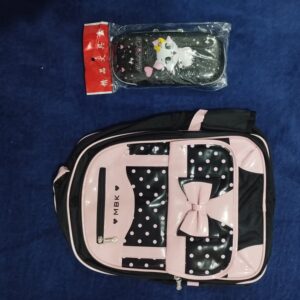 Mochila escolar infantil Kawaii — negra