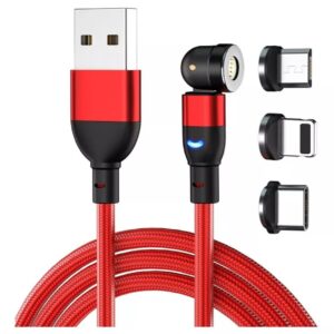Cable magnético giratorio para carga rápida y datos