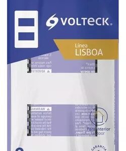 Placa blanca de 2 ventanas, 1 módulo — línea Lisboa