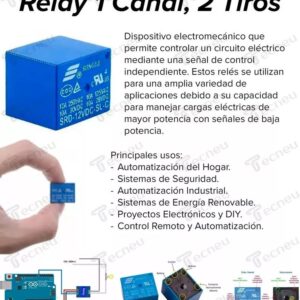 Relevador SRD de un canal con contactos NA/NC — 10 A